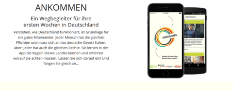 Ankom­men-App für Migran­ten und Flüchtlinge