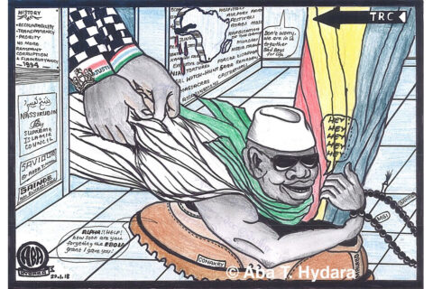 Ver­nis­sage de l’ex­po­si­tion : Cari­ca­tures poli­tiques de Gambie